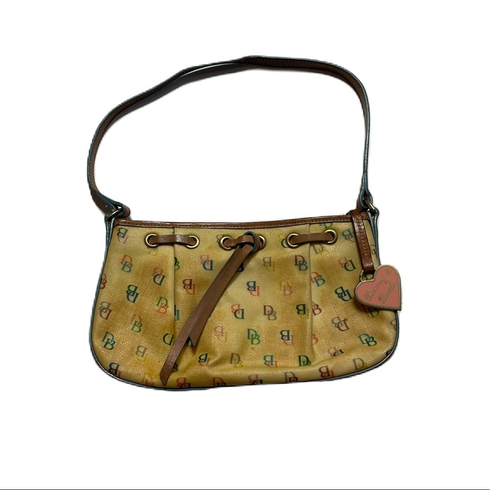 Dooney & Bourke Monogram Insignia Shoulder Bag Purse Authentic Designer Colorful - Picture 2 of 12
